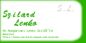 szilard lenko business card